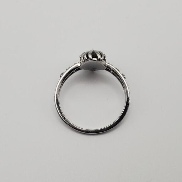 YFN Black Tourmaline Ring – Sterling Silver Crystal Tree of Life Design Size 10 - Picture 6 of 9